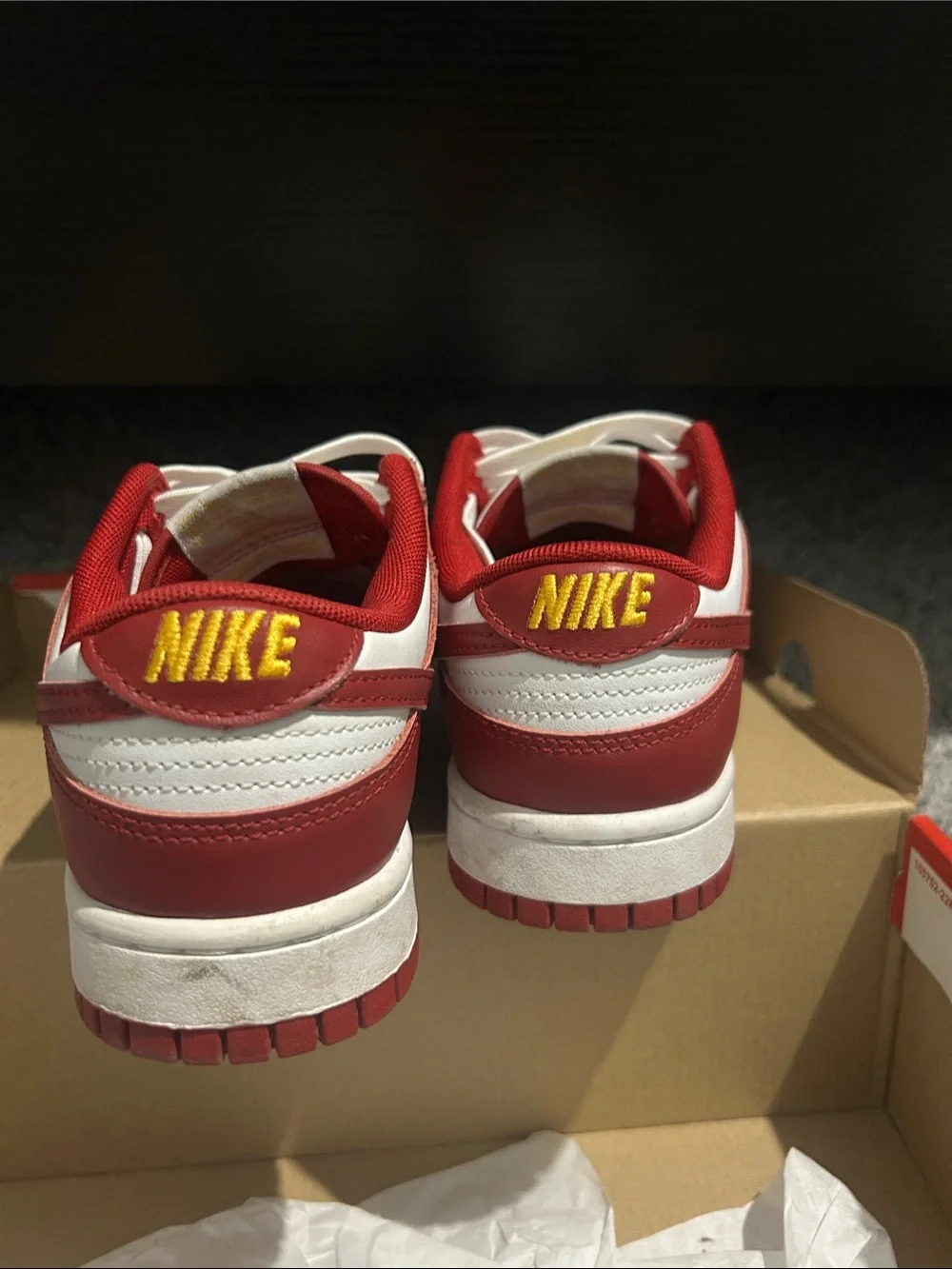 Nike Men’s Dunk Low - White and Red